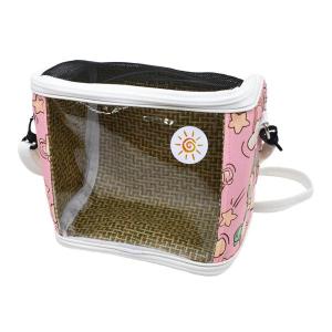 バードキャリアバッグ ポータブルペット用品 ショルダーバッグ 旅行用 ピクニック キャンプ ピンク