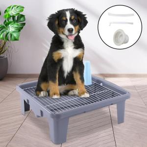 メッシュトレーニングトイレトイレトレイ再利用可能な行動補助耐久性のある犬用トイレパッドグレー
