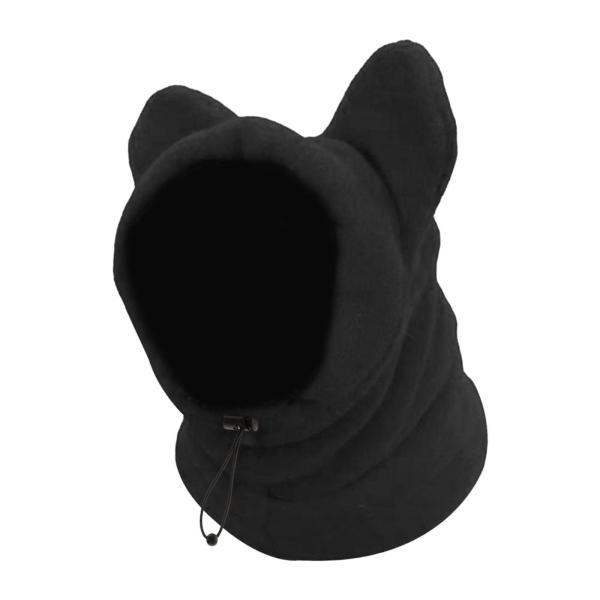 ペット用冬用イヤーマフ帽子 防風イヤーラップ ソフト 暖かい 犬用 ペット用 アウトドア ブラック ...