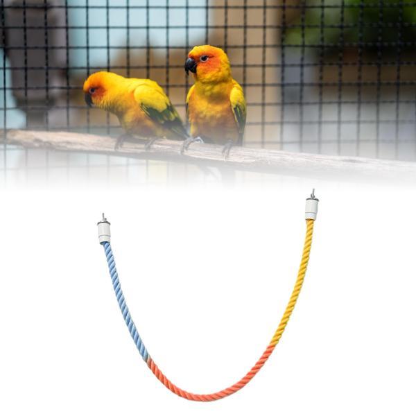 鳥かご用ロープパーチ インコ コニュア ラブバード用 登り遊びおもちゃ 80cm