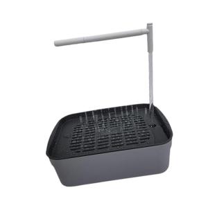 自動水洗式バードバスタブ（アフリカングレーフェレット、オカメインコ用、Sサイズ、ブラック）