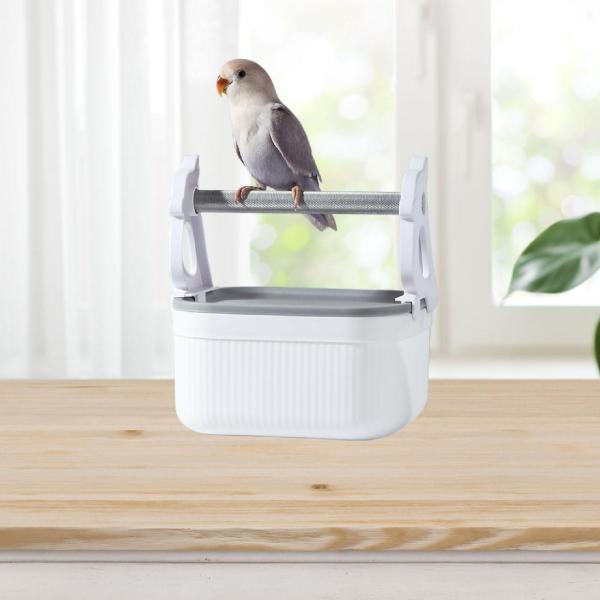卓上オウムスタンド 鳥トイレトレーニングスタンド ペット用品 多機能アクティビティおもちゃ ラブバー...