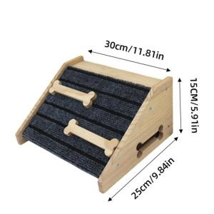 木製犬用階段スロープ、ペット用ステップスロープ...の詳細画像2