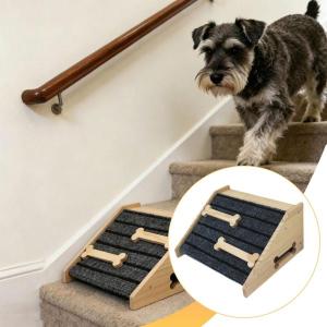 木製犬用階段スロープ、ペット用ステップスロープ...の詳細画像3