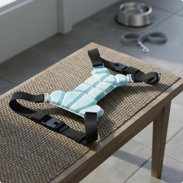 冷やしベストハーネス 調節可能 セグメント冷やしパネル付きハーネス バックル留め 犬用しベスト パッ...