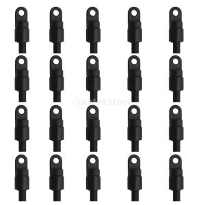 約20個 6mm ナイロン バンジー ショックコードフック ファスナー ターミナルエンド カヤック用