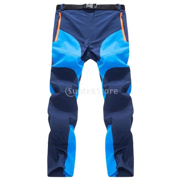 繊維ブレンド 速乾性 ポケット 調節可能なベルト付き メンズ アウトドアパンツ 全5サイズ - XL