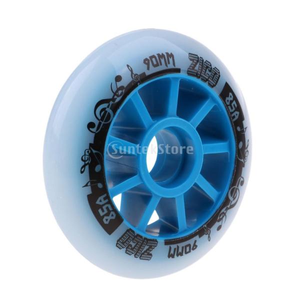 Fenteer PU製 ローラースケートホイール インラインスケートホイール 全4色 - 青, 90...