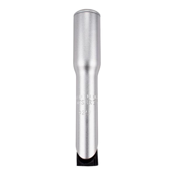 バイクステムアダプターライザースレッドレスステムアダプター22.2-25.4mmシルバー22.2mm