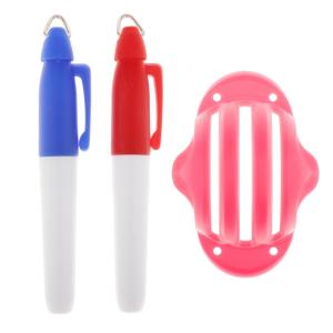 ゴルフボールライナーマーカーテンプレートアライメントマーカーペンパッティングエイズレッド