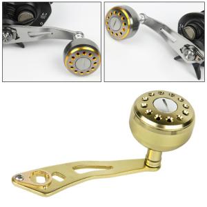 アルミ合金フィッシングハンドル丈夫で耐久性のあるシングルロッカーベイトキャスティングリール38mmゴールド