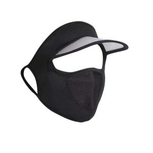フェイスカバー サンハット レディース フェイスマスク 帽子つば付き 登山 アウトドア 旅行用 ブラック｜stk-shop