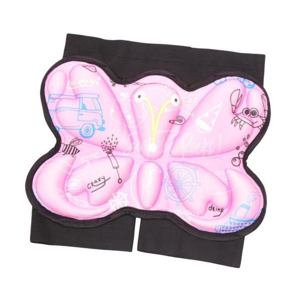 キッズヒップパッド 子供用 軽量サポートギア 耐衝撃 ローラースケート ピンク M