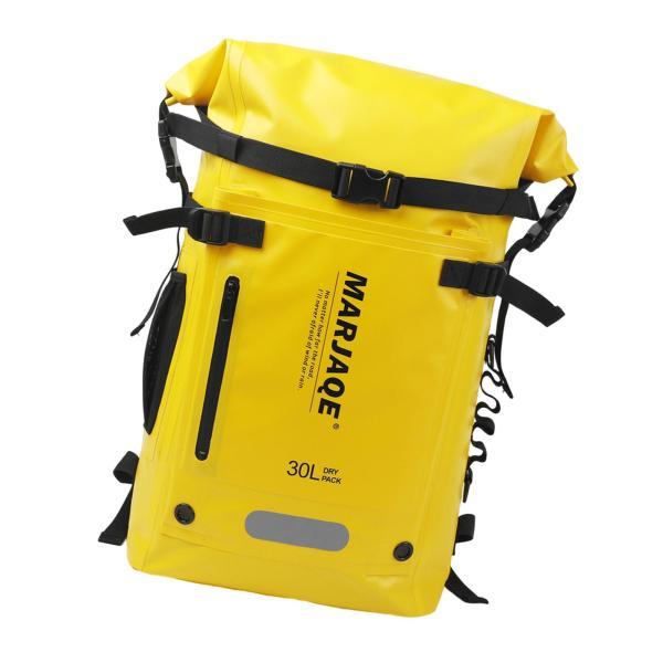 30L ダイビングギアバックパック 防水 乾湿分離 軽量 デイパック イエロー