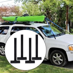 4 個 カヤックタイダウンアンカーストラップ 車のボンネットとトランク用 プレミアムトランスポート 、実用的、クイックフードループ