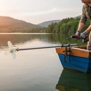 電動ハンドヘルドプロペラ、湖や池でのボート遊び...の詳細画像4