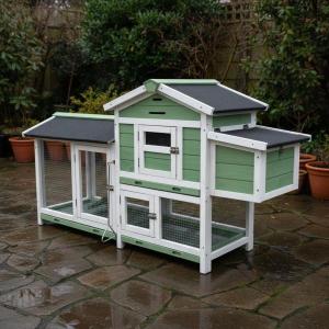 木製小型ペット小屋、傾斜屋根付き、メッシュ素材...の詳細画像3