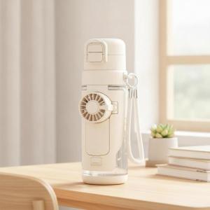 ファン付き水筒 2WAY飲み口 扇風機付きボト...の詳細画像1