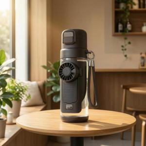 ファン付き水筒 2WAY飲み口 扇風機付きボト...の詳細画像4