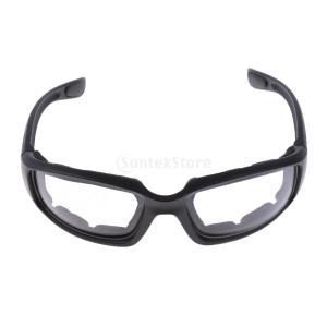 全3色 メガネ パッド オートバイ ゴーグル 防風 防曇 レンズ UV400 紫外線防護 運動用品 - クリア 防水防塵ゴーグル