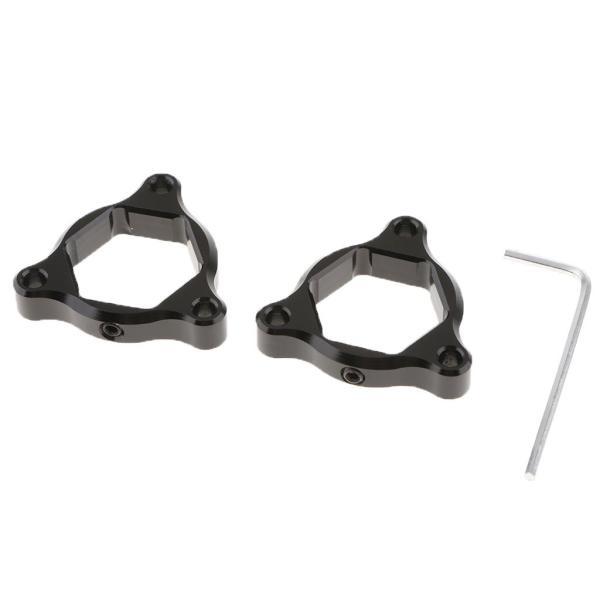 Cncアルミオートバイフロントサスペンションフォークプリロードアジャスター22mmブラック