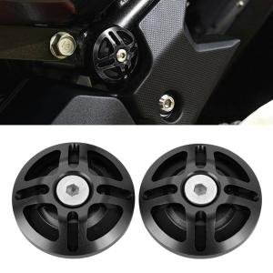Ninja400ブラック用2xモーターアルミニウム合金フレーム穴キャップ装飾プラグ