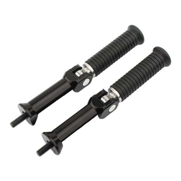 デイビッドソンFLDEデラックス1072018-2020ブラック用2xリア助手席フットペグ