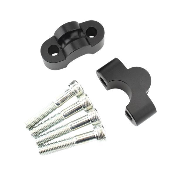 2 個オートバイハンドルバーライザークランプホンダ  RS  EX ブラック