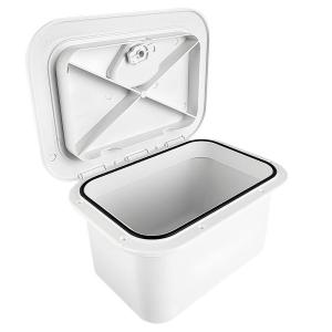 デッキ収納ボックス ボートハッチカバー ヨット用 ボートアクセサリー ロック可能 軽量 検査ハッチ 内蔵ツールボックスコンテナ