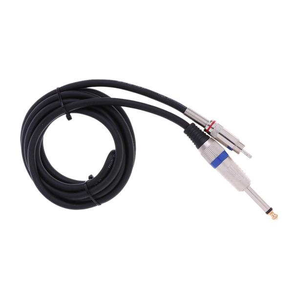 IPOTCH RCA オス - 6.35mmオス プラグ モノ オーディオ AUX コネクタ ケーブ...