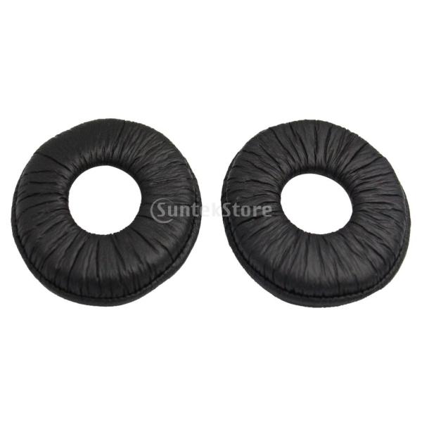 MDR-ZX110ヘッドホン用 交換 耳パッドクッション 柔らかい 快適 黒