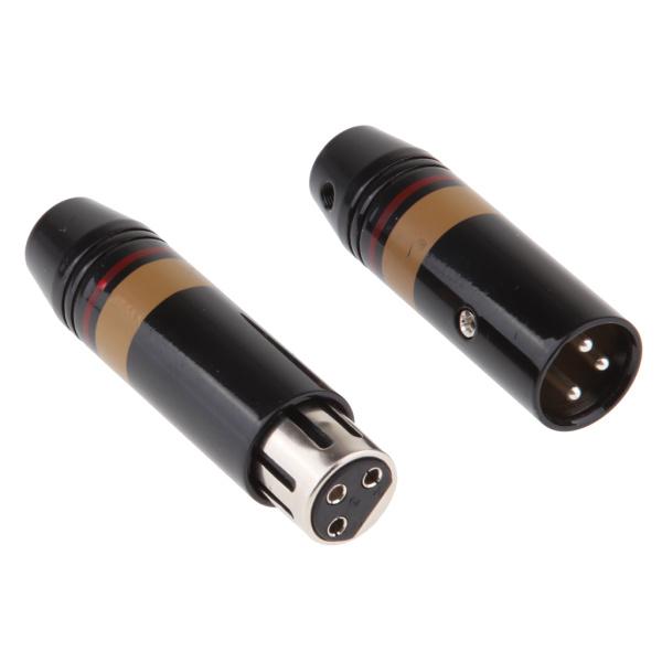 H HILABEE XLRコネクタ プラグ オス＆メス 3ピン オーディオ マイク ケーブル コネク...