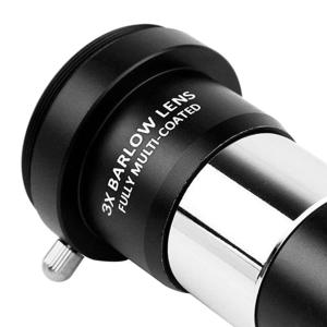 望遠鏡接眼レンズ用メタルボディ3Xバローレンズ...の詳細画像5