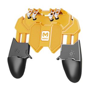 6本指携帯電話ゲームコントローラーゲームパッドジョイスティックイエローブラックB