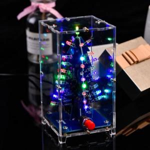 3DクリスマスツリーDIYキットRGBLEDケー...の商品画像