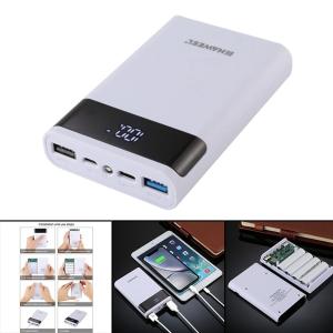 18650DIYパワーバンクデュアルUSB急速充電ポータブルUSBデバイス用ホワイト