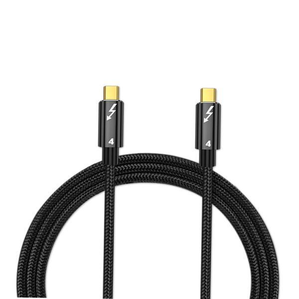 ラップトップ用の100W充電付きUSBケーブル8Kデュアル4K@60Hzビデオ40Gbpsケーブル