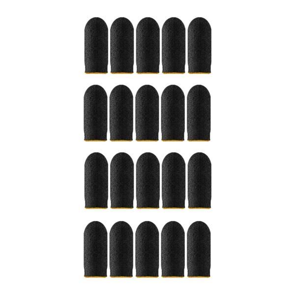 モバイルゲーム用の20個のゲーミングフィンガースリーブ防汗通気性カバー , 黄色