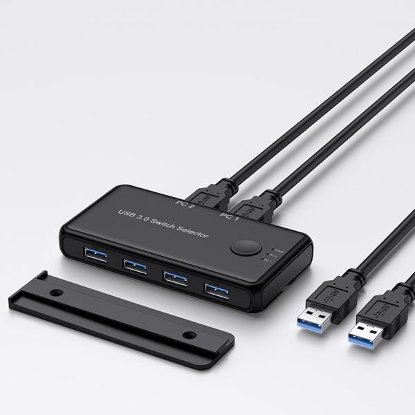 USB 3.0 スイッチャー セレクター Two in Out 安定接続 プロフェッショナル 