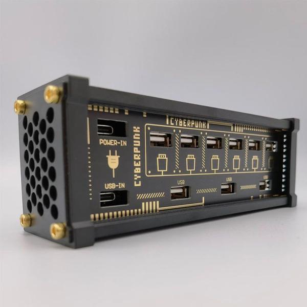 ポータブル 6 ポート USB ハブ 軽量 電源アダプター スプリッター エキスパンダー ノートブッ...