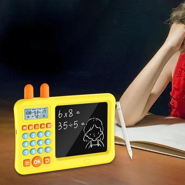 数学電卓 ライティングボード付き 電子数学ゲーム ホリデーギフト ポータブル 就学前学習玩具 子供用...
