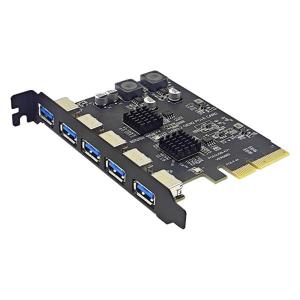 拡張カード PCI E 4x to USB3.2 安定したパフォーマンス高速伝送 SuperSpeed 10 Gbps 5 タイプ A ポートデスクト｜stk-shop