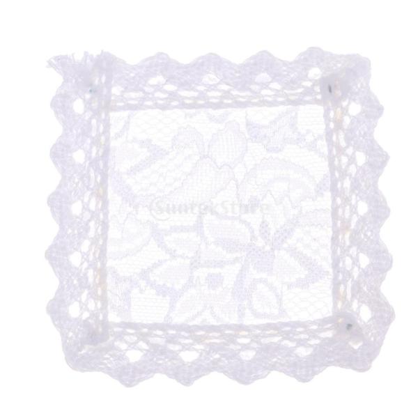 1/12ドールハウス ミニチュア 卓上机装飾 テーブルクロス 表紙 白