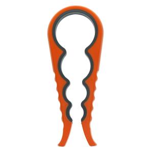 キッチン用具 瓶の蓋  オープナー  缶切り  缶オープナー  多機能 4イン1  びん蓋開け  万能蓋開け 8色選べる - オレンジ
