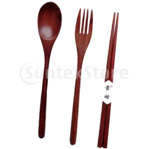 ロングハンドル木のフォーク箸セットタイプはキンクなし