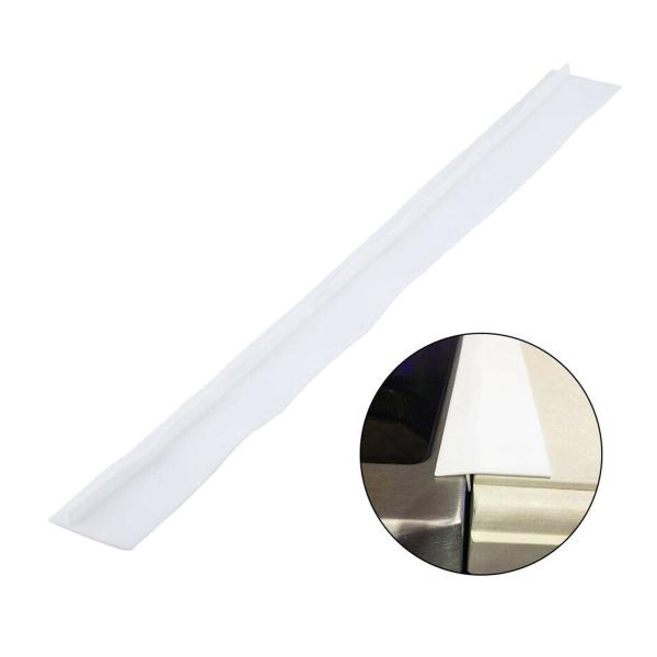 キッチンシリコンストーブカウンターギャップカバーキッチンスピルガードホワイト21インチ