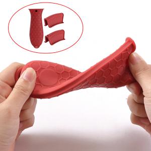 シリコンポットホルダースリーブポットフライパンハンドルカバーグリップキッチンレッド