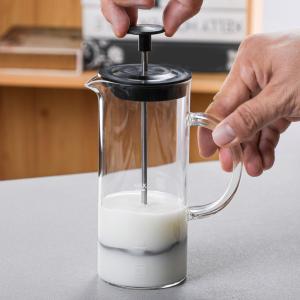 フレンチプレスコーヒーメーカー耐久性のあるガラス480mlコーヒーノキ用ミルク泡立て器ホームブラック｜STKショップ