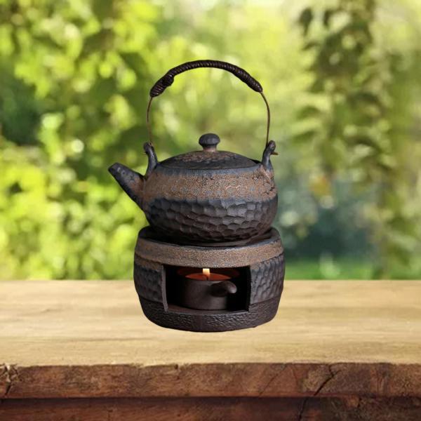 ホームオフィスキッチン用ティーウォーマーカンフーセラミックレトロホルダーティーウォーマーとポットA