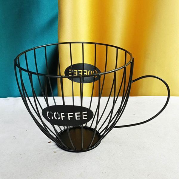 多目的コーヒーポッドスタンドホルダーコーヒーバーカウンターブラック用ワイヤーマグ形状
